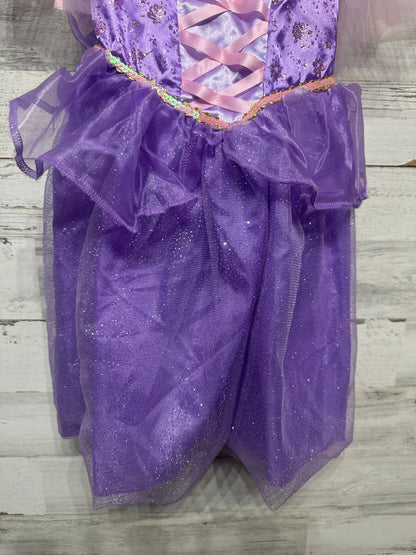 Girls Size 5-6 Years Disney Tangled Rapunzel Dress - Very Good Used Condition
