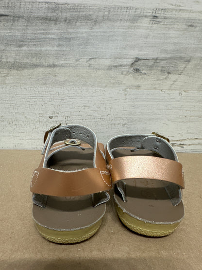 Girls Size 9 Toddler Sun San Rose Gold Surfer Sandals - Very Good Used Condition