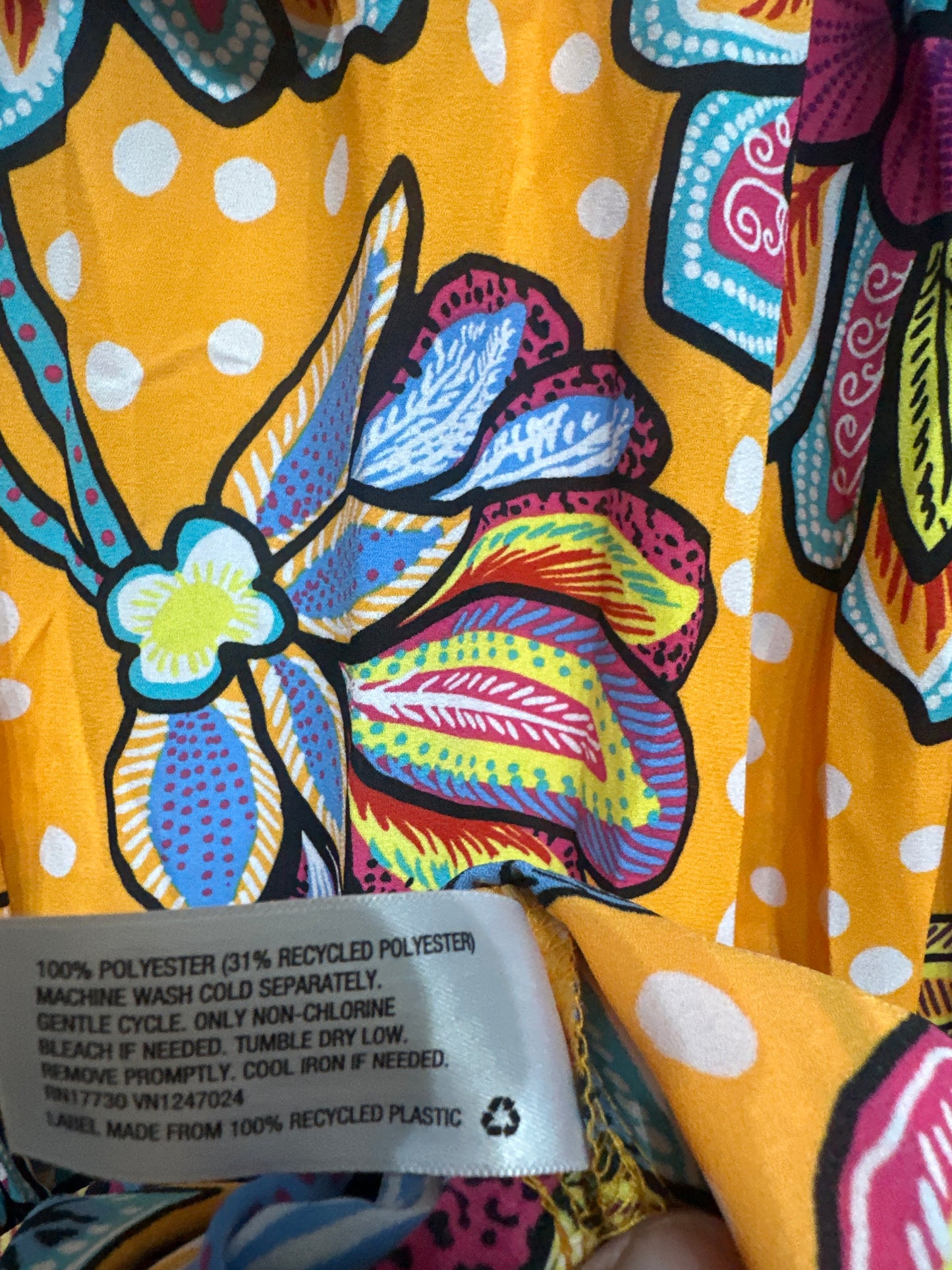 Women’s Size XS Tabitha Brown x Target Bright Orange Floral Swim Cover - Very Good Used Condition