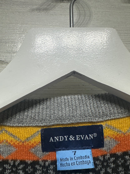 Boys Size 7 Andy & Evan Sweater - Very Good Used Condition