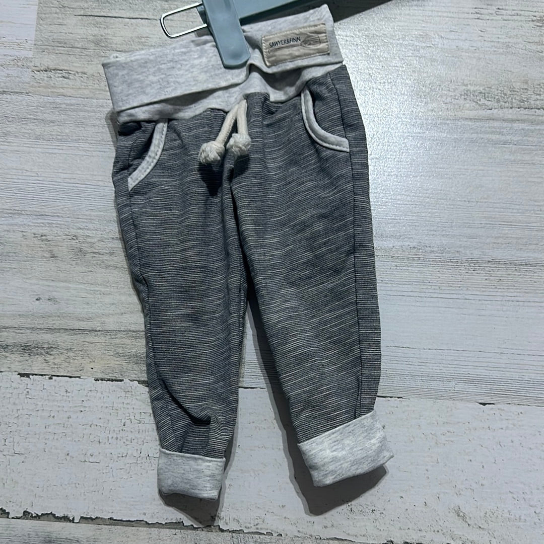 Boys Size 3-6m Sawyer & Finn striped pants - Very Good Used Condition