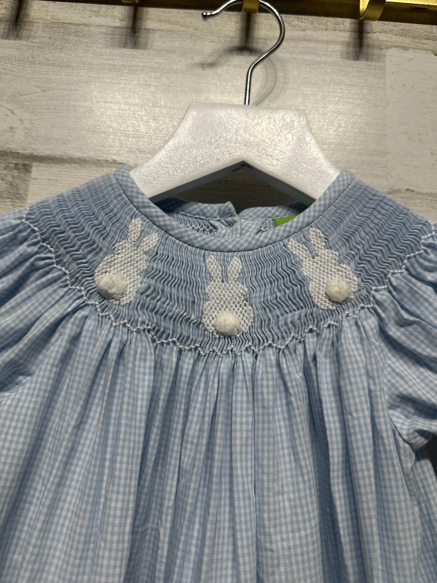 Size 24m Classic Whimsy Smocked Bunny Dress - Very Good Used Condition
