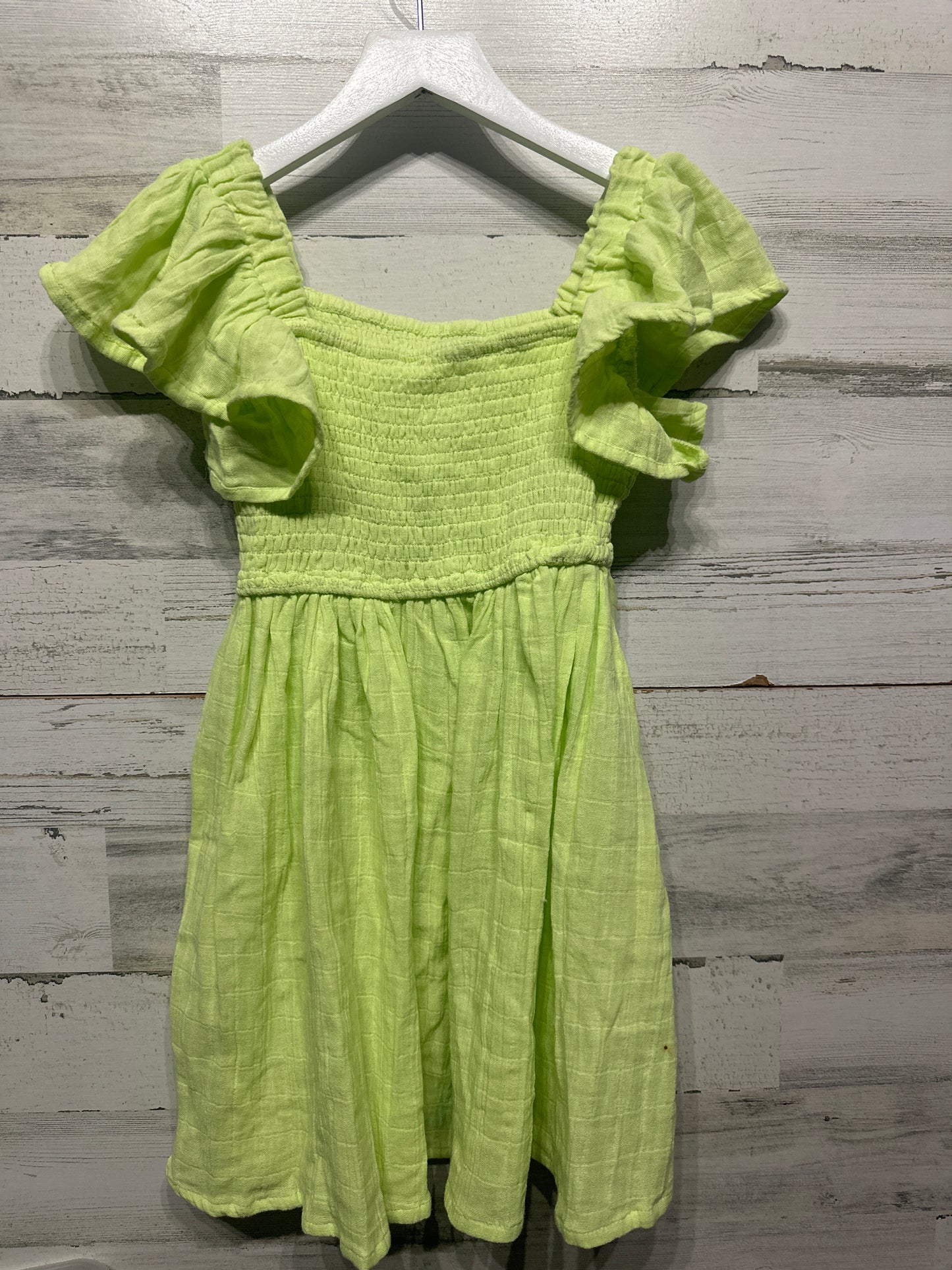 Girls Size 7/8 Green Dress - Good Used Condition