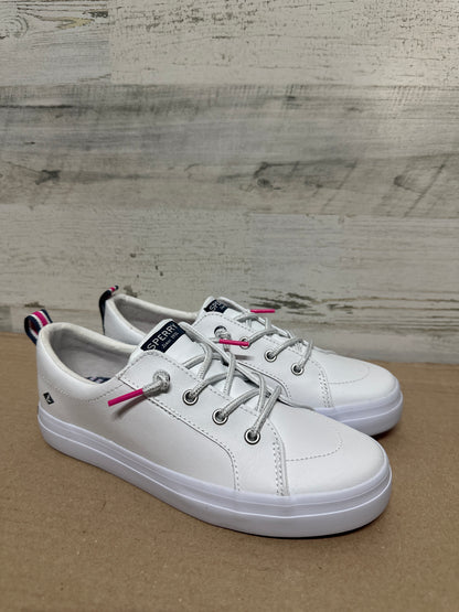 Size 3 (Youth) Sperry White Top-Sider Shoes - New Without Box