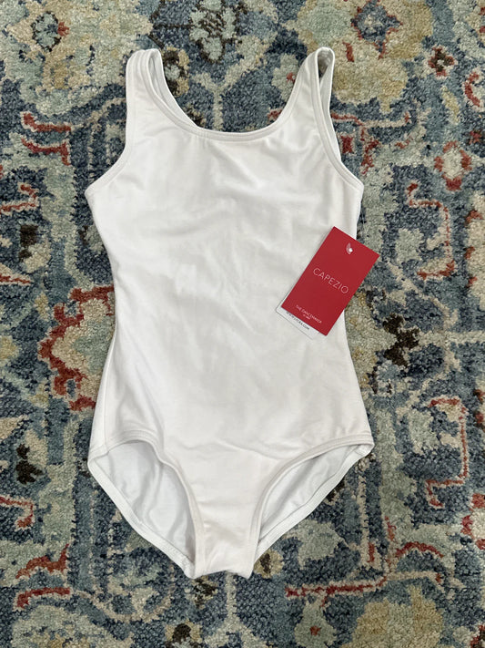 Capezio Intermediate Child (Fits Size 5/6) Tank White Leotard NWT
