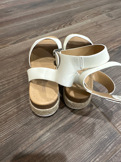 Women’s Size 6.5 Soda Off White Platform Espadrilles Wedge Shoes - Good Used Condition