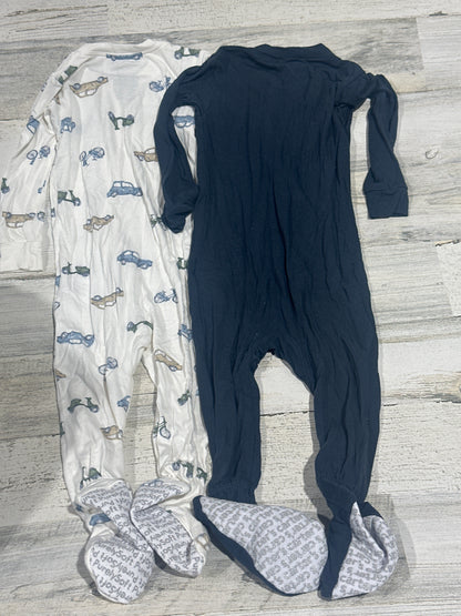 Bamboo Footed Sleepers - Carter's - 2 Pieces - Boys Size 12m - Very Good Used Condition