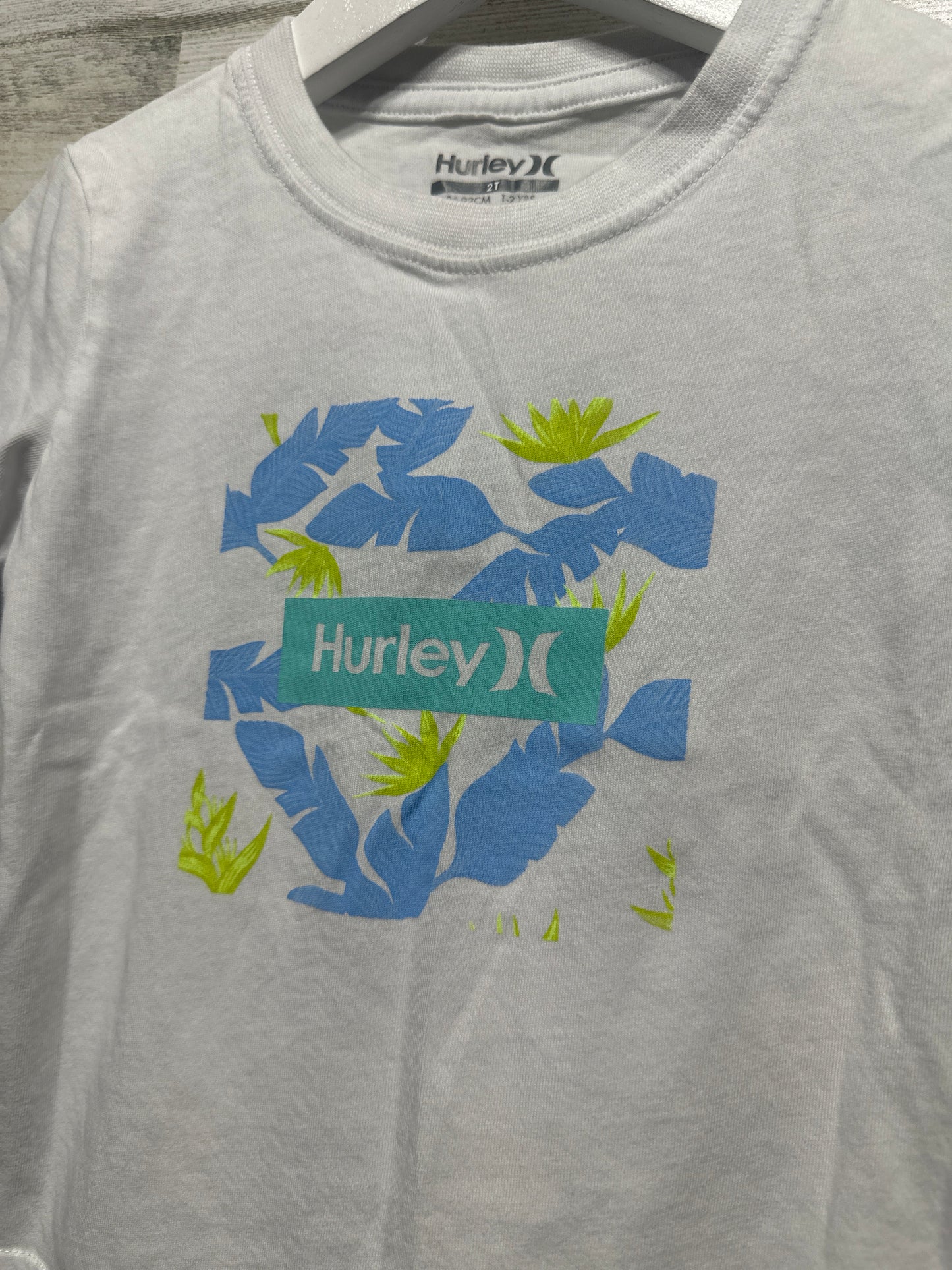 Boys Size 2t White Hurley Tee - Good Used Condition