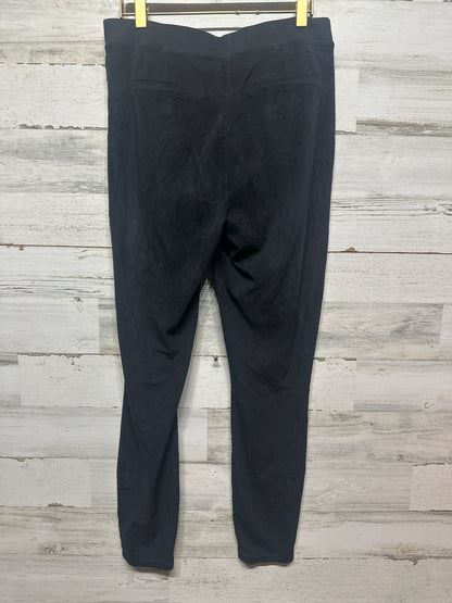 Women's Size Large Spanx Shaping Leggings - Black Faux Suede - Very Good Used Condition