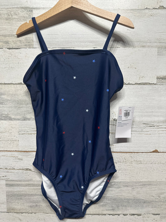 Girls Size 8 Medium UPF 40 Old Navy Red White and Blue Star Swimsuit With Adjustable Straps - New With Tags