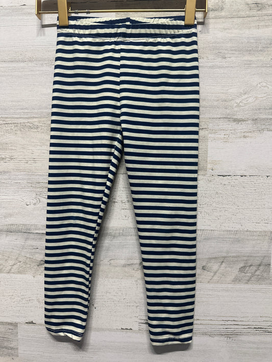 Girls Size 6 Millie Loves Lily Navy Striped Leggings - Very Good Used Condition