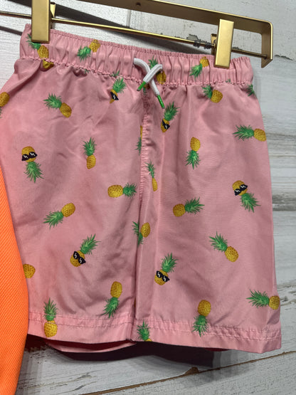Size 4t Old Navy Swim Trunks and Gap Hooded Rash Guard - Good Used Condition