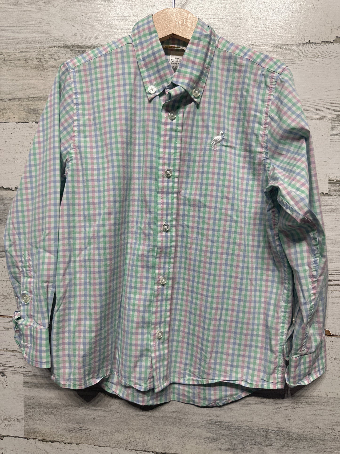 Size 5 TBBC Pastel Plaid Long Sleeve Button Up - Very Good Used Condition