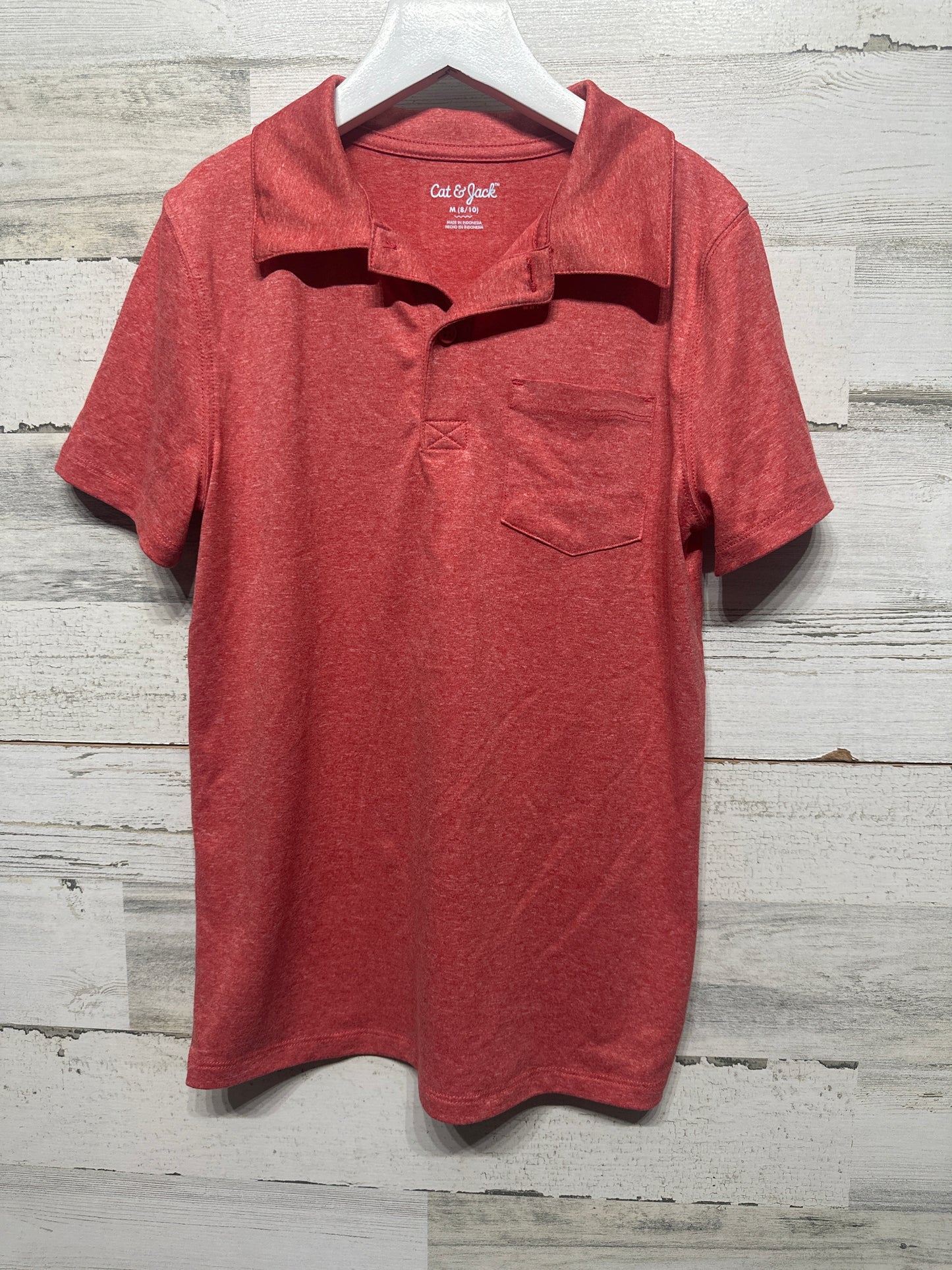 Boys Size 8-10 Medium Cat and Jack Drifit Red Polo Shirt -  Very Good Used Condition