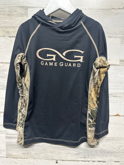 Boys Size Youth Small Game Guard Performance Black and Camo Hoodie - Very Good Used Condition