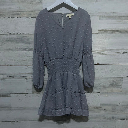 Girls Size Small Chelsea and Violet grey swiss dot dress - good used condition