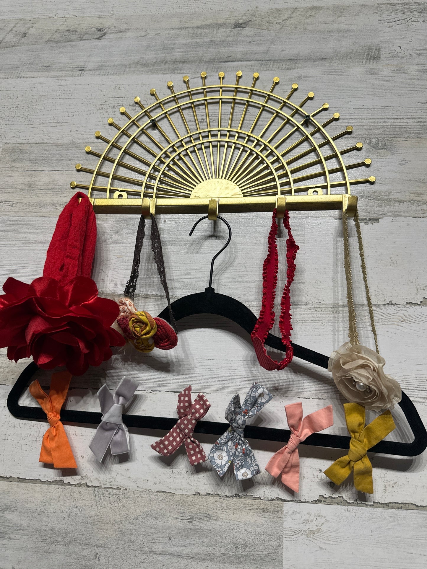 Lot of 10 Hair Accessories - Bows on Alligator Clips and Headbands - Good Used Condition