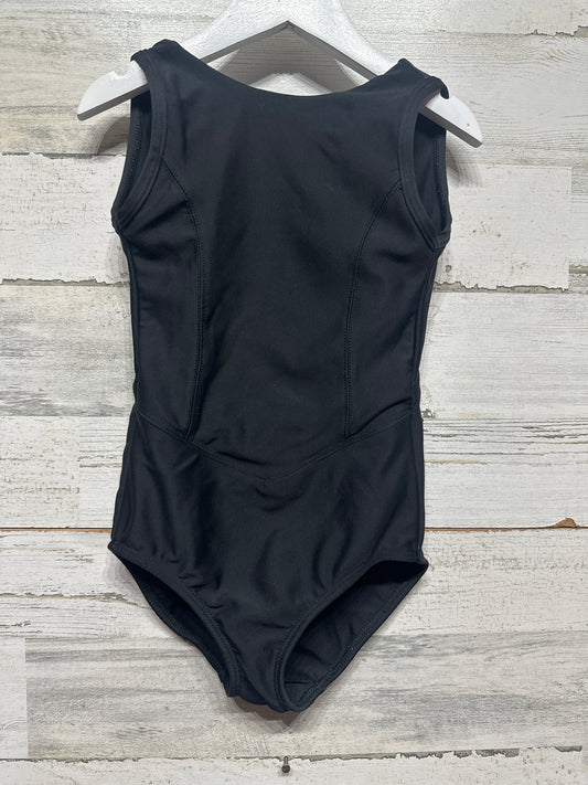 Girls Size Child’s Large ( 8-10 ) Tiger Friday Black Leotard - Very Good Used Condition