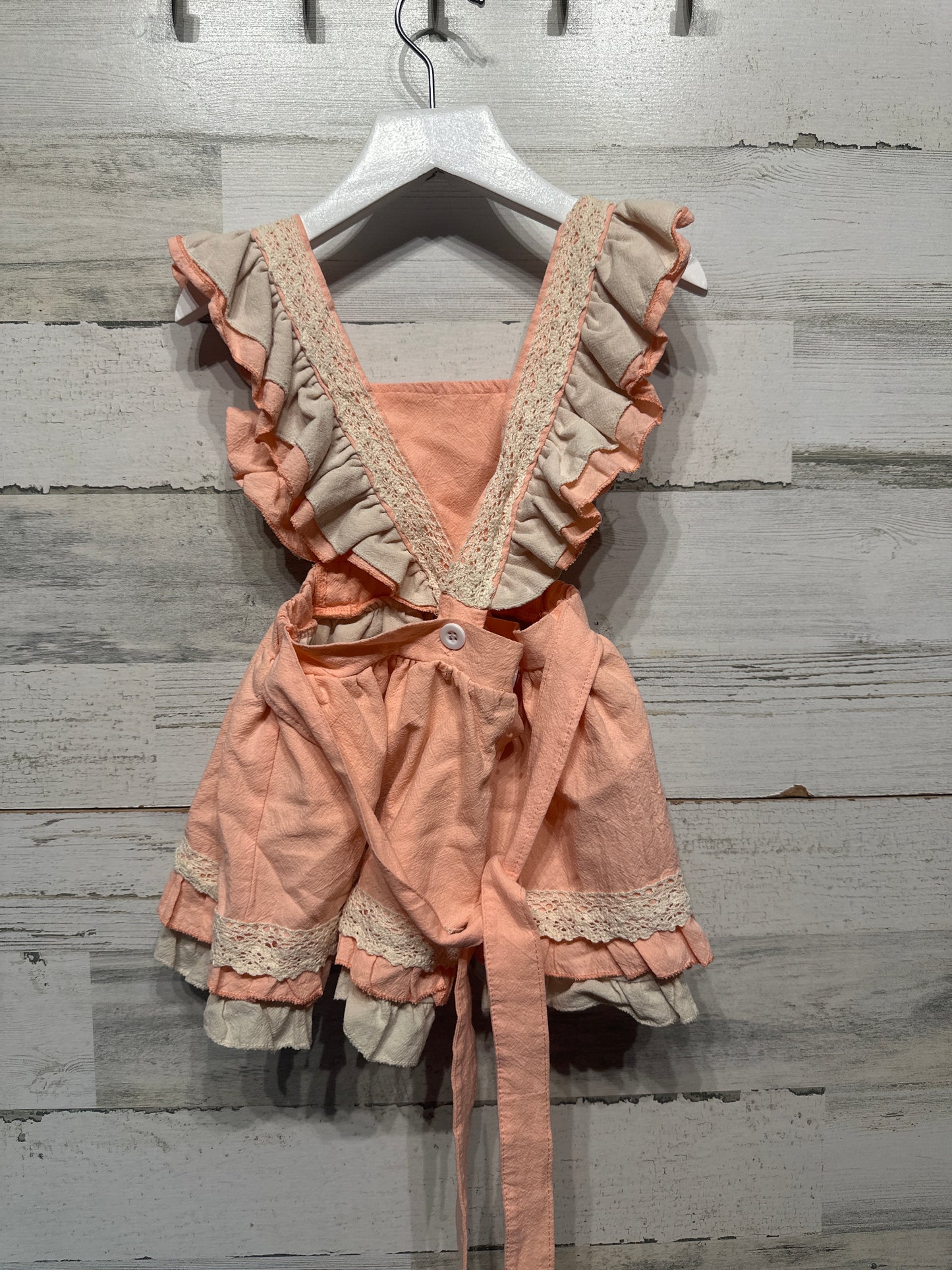 Girls Size 4t Bella & Omi Peach Dress - Good Used Condition