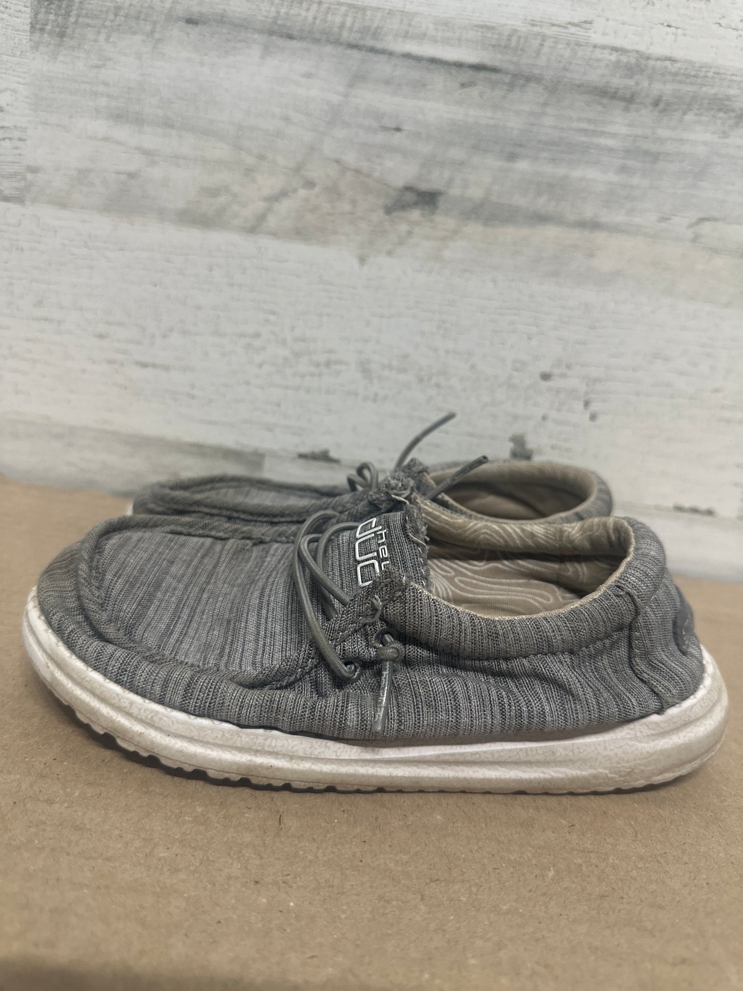 Size 13 (Little Kid) Hey Dude Grey Slip On Shoes - Play Condition*