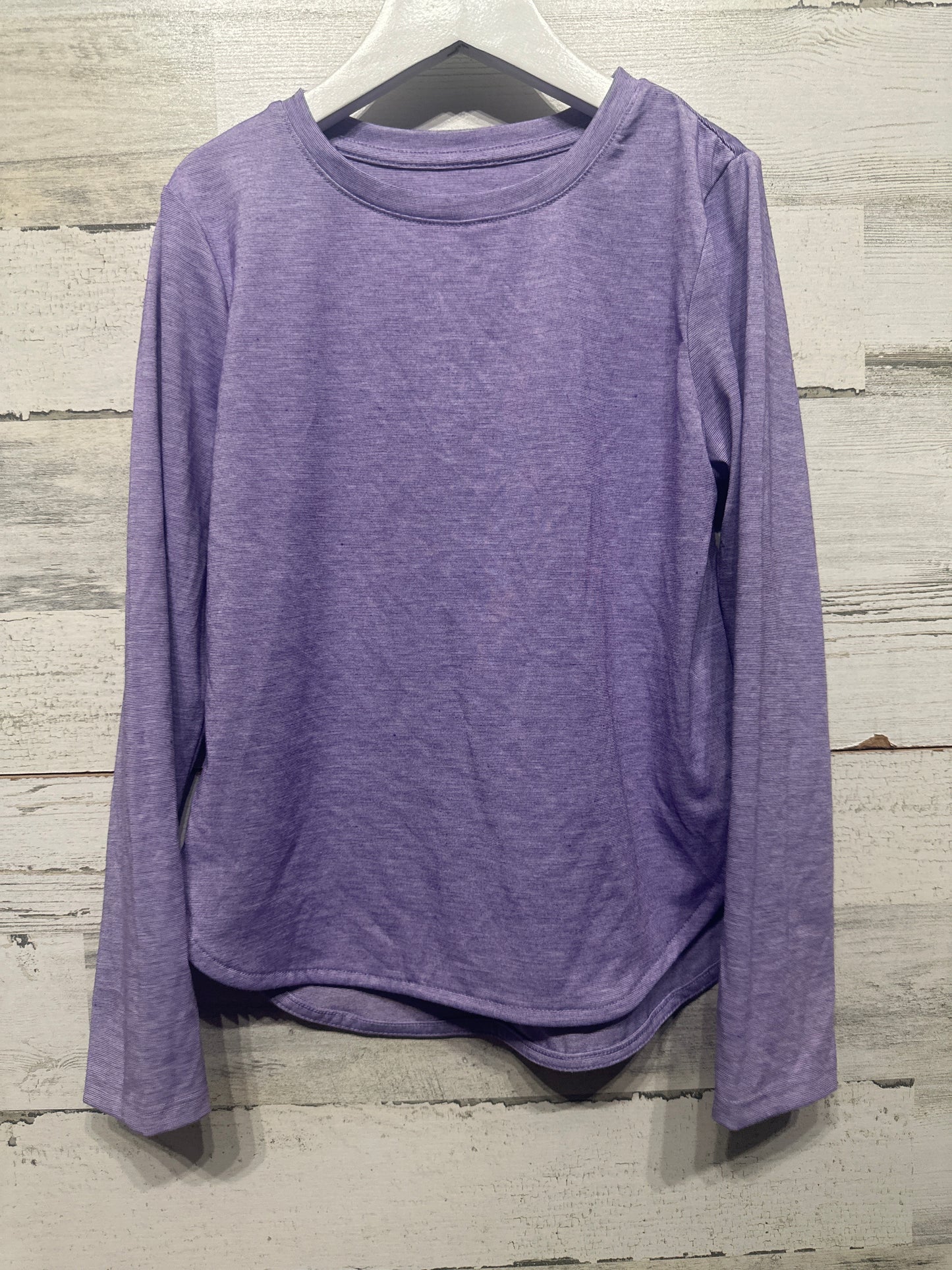 Girls Size 7/8 Medium Athletic Works Purple Long Sleeve Shirt - Good Used Condition