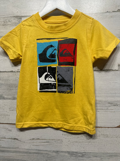 Boys Preowned Size 2t Quicksilver Yellow T-Shirt - Good Used Condition