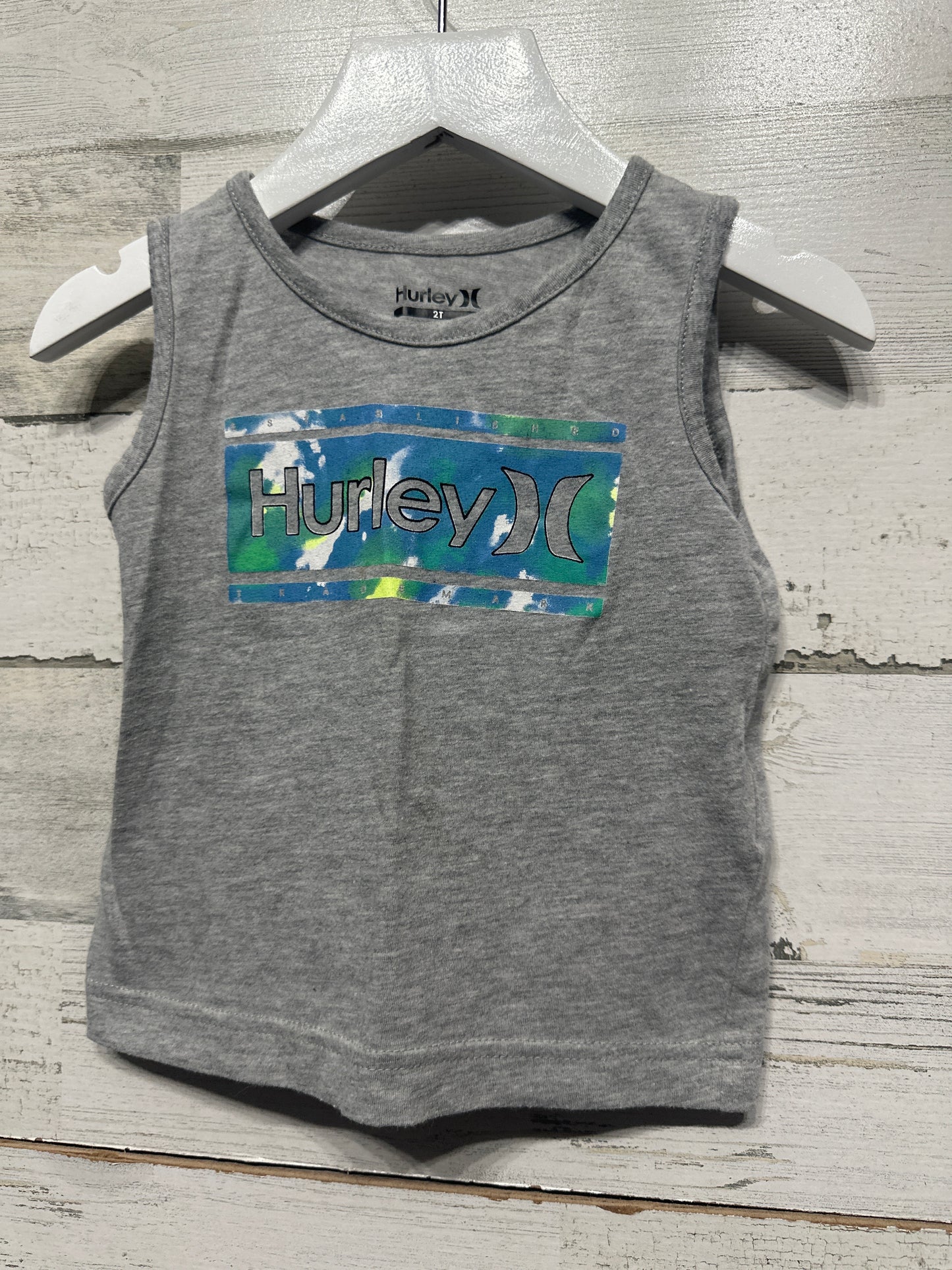 Boys Size 2t Hurley Grey Tank - Good Used Condition