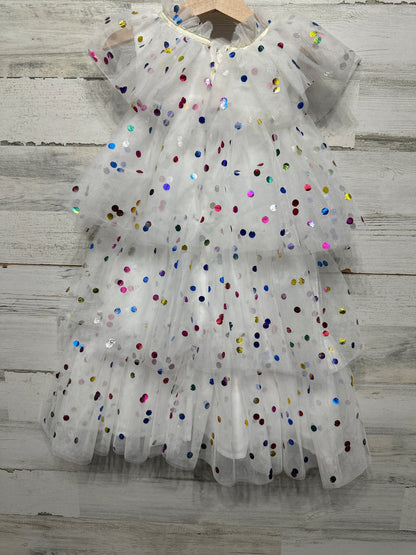 Girls Preowned Size 8 Lola + The Boys  Foil Polka Dot Dress - Good Used Condition