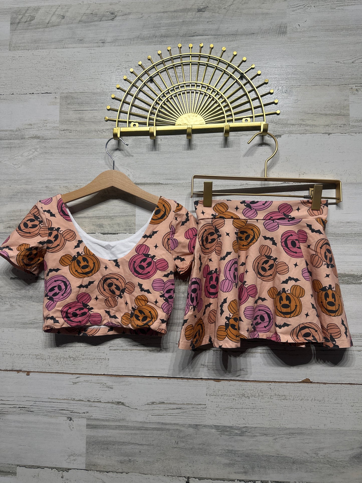 Happy Harlow - Handmade Disney Mickey Halloween Outfit Set - Girls Size 8 - Very Good Used Condition