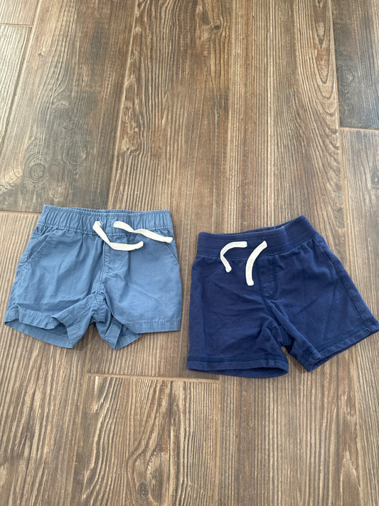 Boys Preowned Size 6-12m Shorts Lot (2 pieces) - Good Used Condition