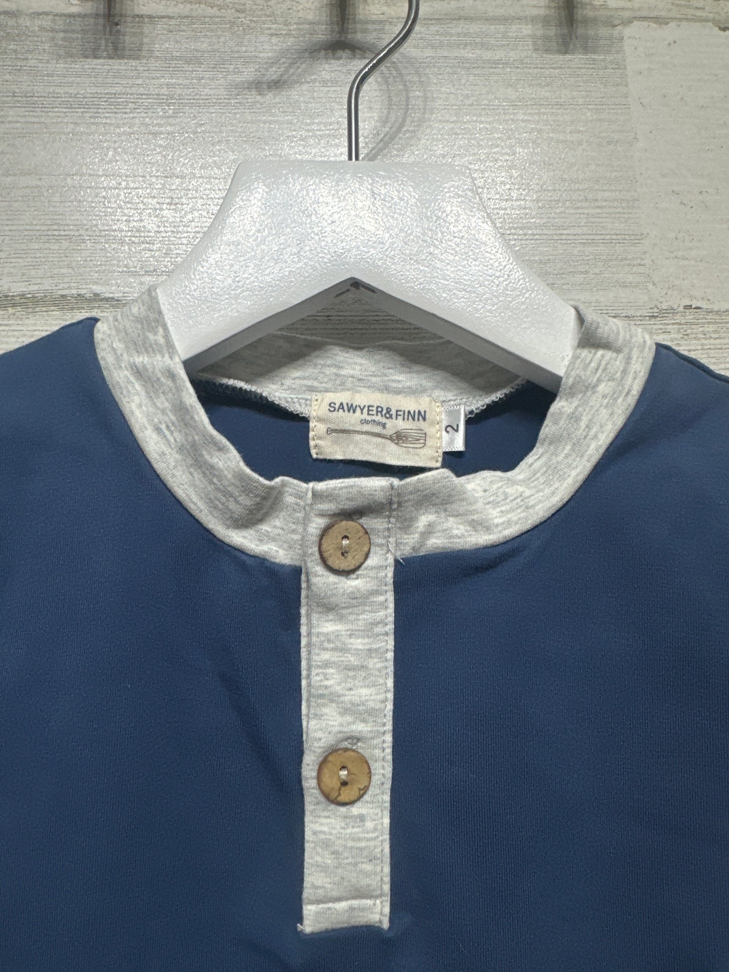 Size 2 Sawyer & Finn Henley Romper - Very Good Used Condition