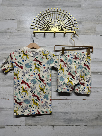 Hanna Andersson Organic Cotton Animal Pajama Set - Kids Size 8 (130 cm) - Very Good Used Condition