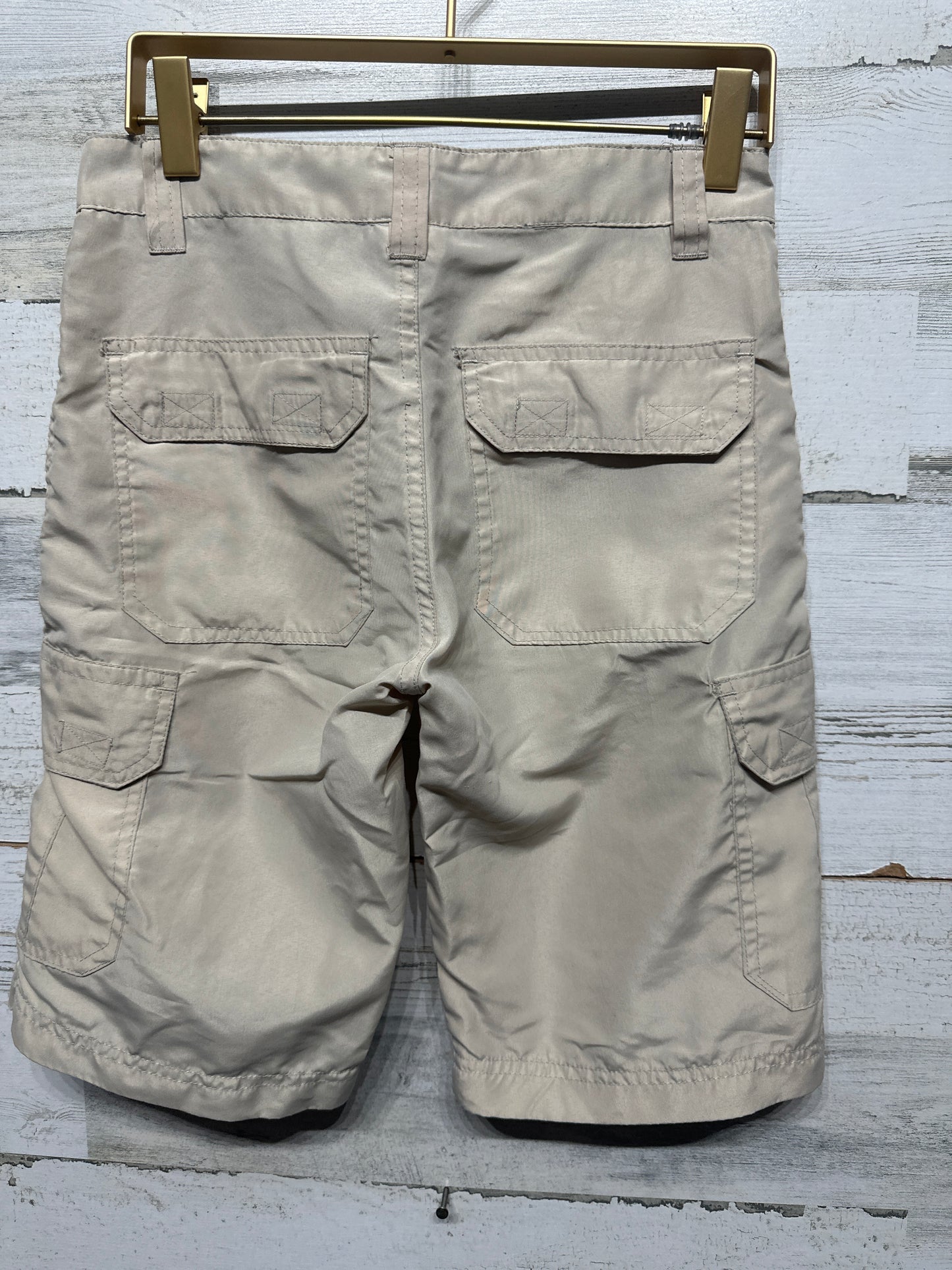 Boys Size 8 Blue Gear Drifit Khaki Cargo Shorts - Good Used Condition