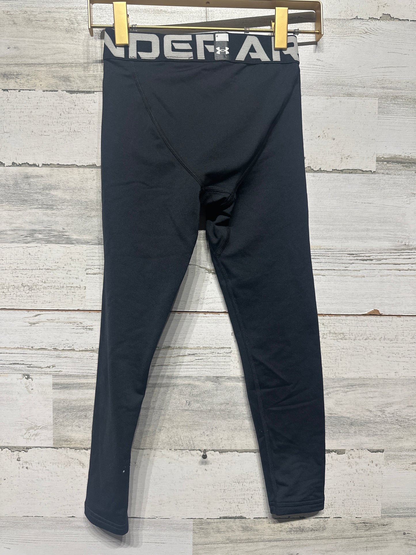 Boys Size XS (6-7) Under Armour Cold Gear Fitted Fleece Lined Leggings - Good Used Condition