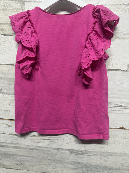 Zara Girls 5-6 Years Pink Ruffle Top VGUC