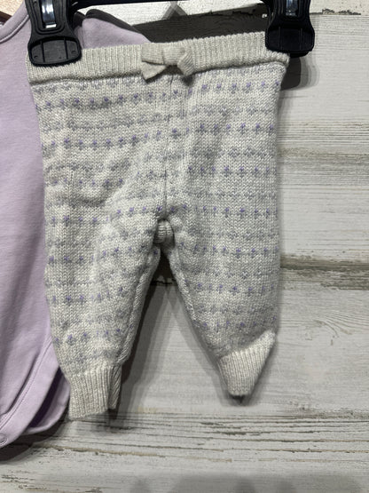 Janie and Jack Knit Sweater Outfit Set 3 Pieces Girls 0-3m VGUC