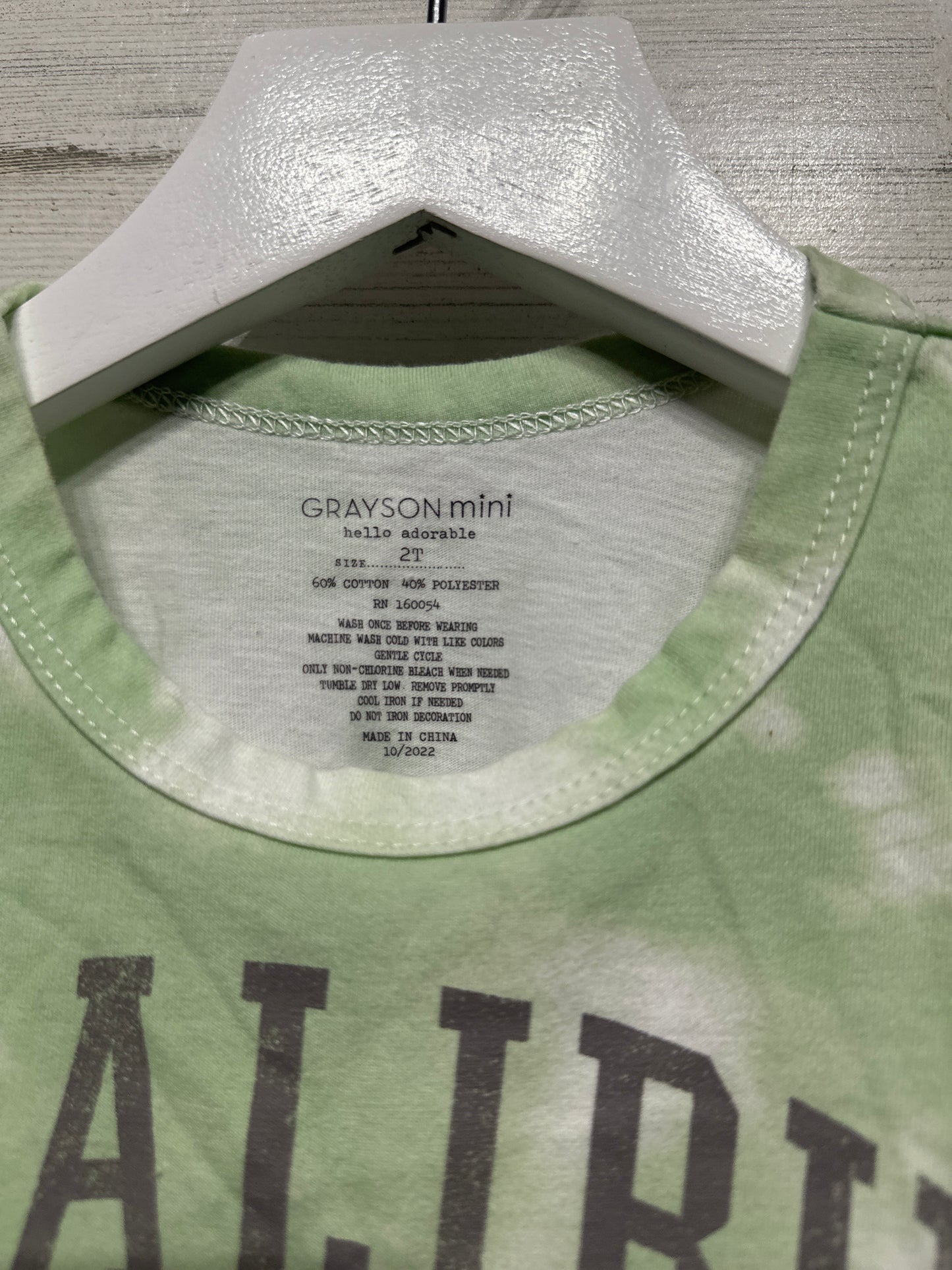 Size 2t Grayson Mini Malibu Beach Shirt - Good Used Condition