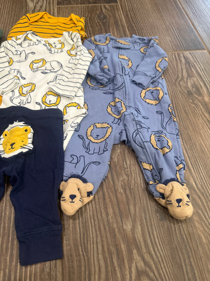 Boys Preowned Size 3m Long Sleeve Clothing Lot (5 pieces) - Very Good Used Condition