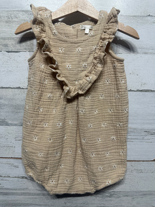 Rylee + Cru Maisie Daisy Girls Size 2-3 years Embroidered Bubble Romper VGUC