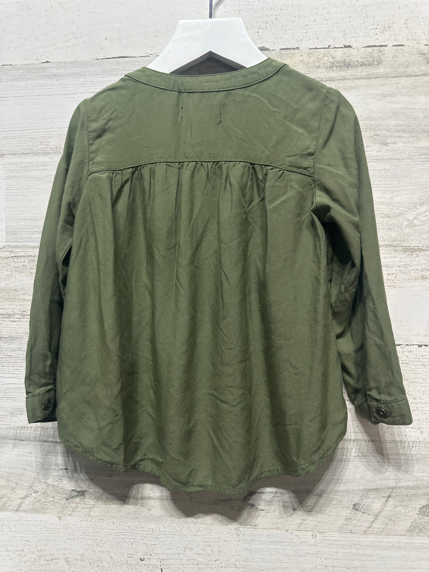 Girls Size 3t Old Navy Olive Green Shirt - Very Good Used Condition