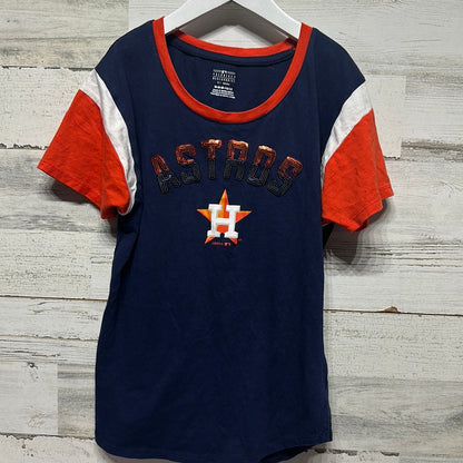 Girls Size 10/12 Astros Sequin Shirt - Good Used Condition