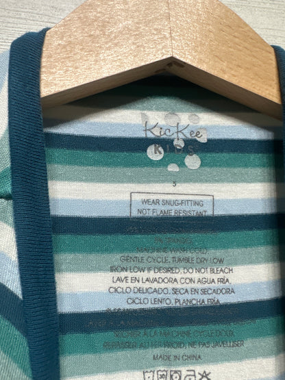 Size 5 Kickee Pants Striped Bamboo Pajama Set - Good Used Condition*