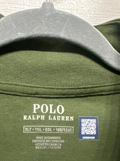 Polo Ralph Lauren Double Knit Quarter Snap Olive Pullover XLT Big Tall NWT