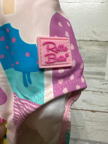 Girls Size 6-12m Ruffle Butts Popsicle Swimsuit - Good Used Condition