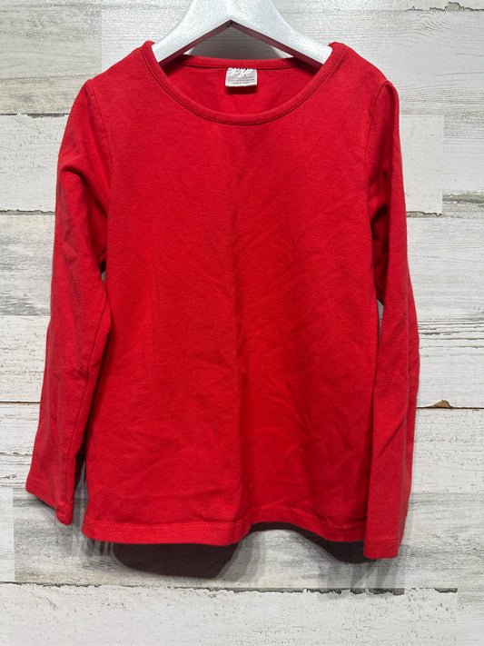 Girls Size 7-8 Red Long Sleeve Shirt - Good Used Condition