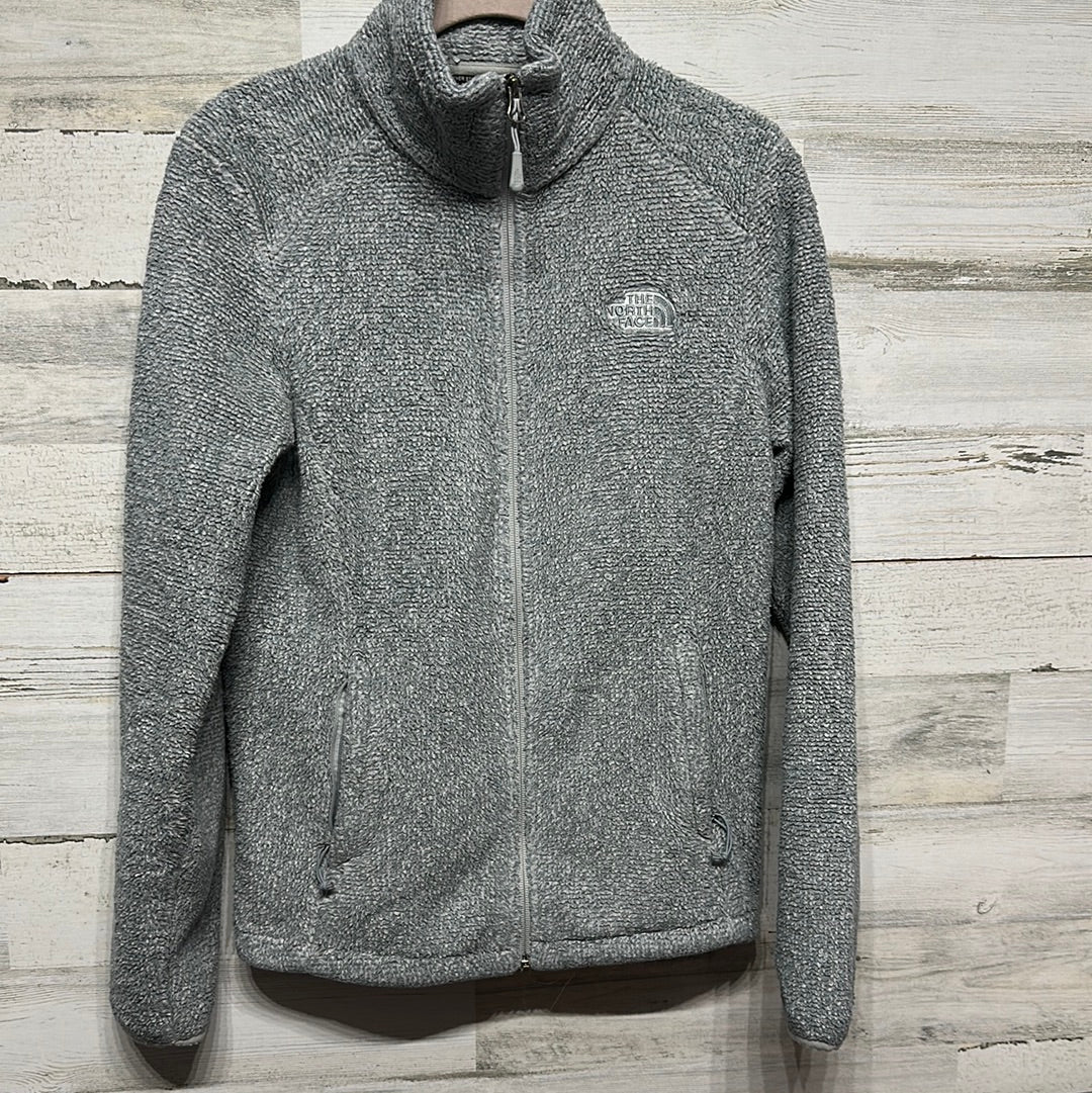 Women's Size Small The North Face Grey Fleece Jacket - Good Used Condition