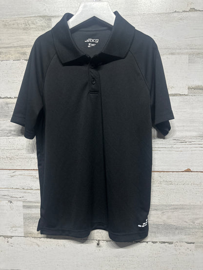 Boys Size 8 (Small) BCG Black Drifit Polo Shirt - Very Good Used Condition