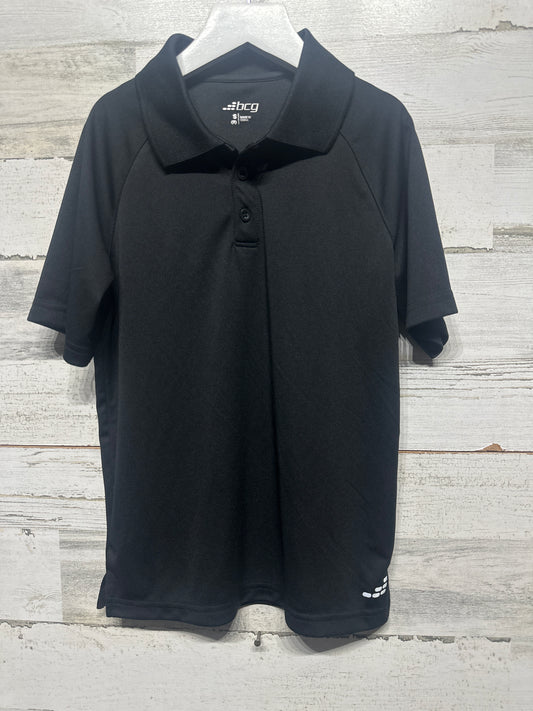Boys Size 8 (Small) BCG Black Drifit Polo Shirt - Very Good Used Condition