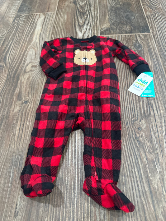 Boys Preowned Size 3-6m Child of Mine Fleece Footed Sleeper - New With Tags