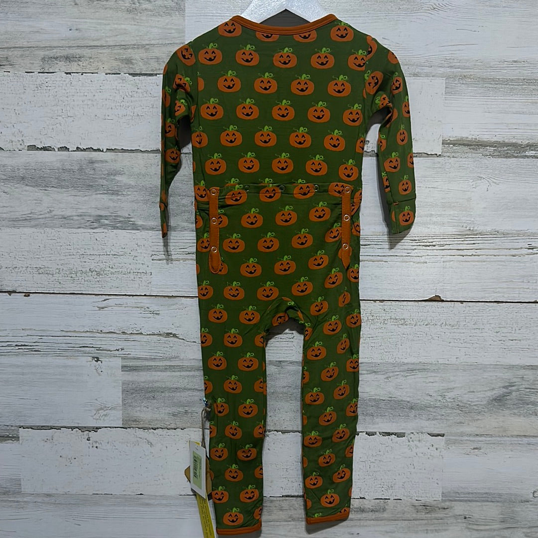 Size 18-24m kickee pants bamboo pumpkin zip up coverall with two way zipper - new with tags
